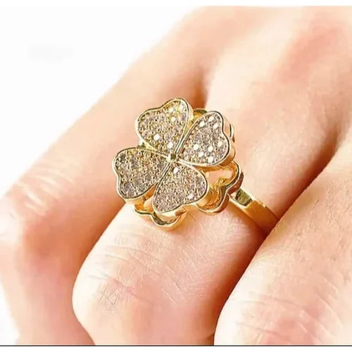 Flower Anxiety Spinner Rings Rotate Spinning Anti Worry Stress Relief Fidget  Rings