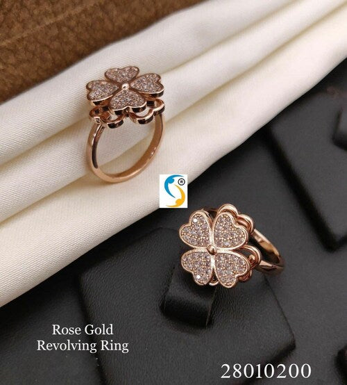 Flower Anxiety Spinner Rings Rotate Spinning Anti Worry Stress Relief Fidget  Rings